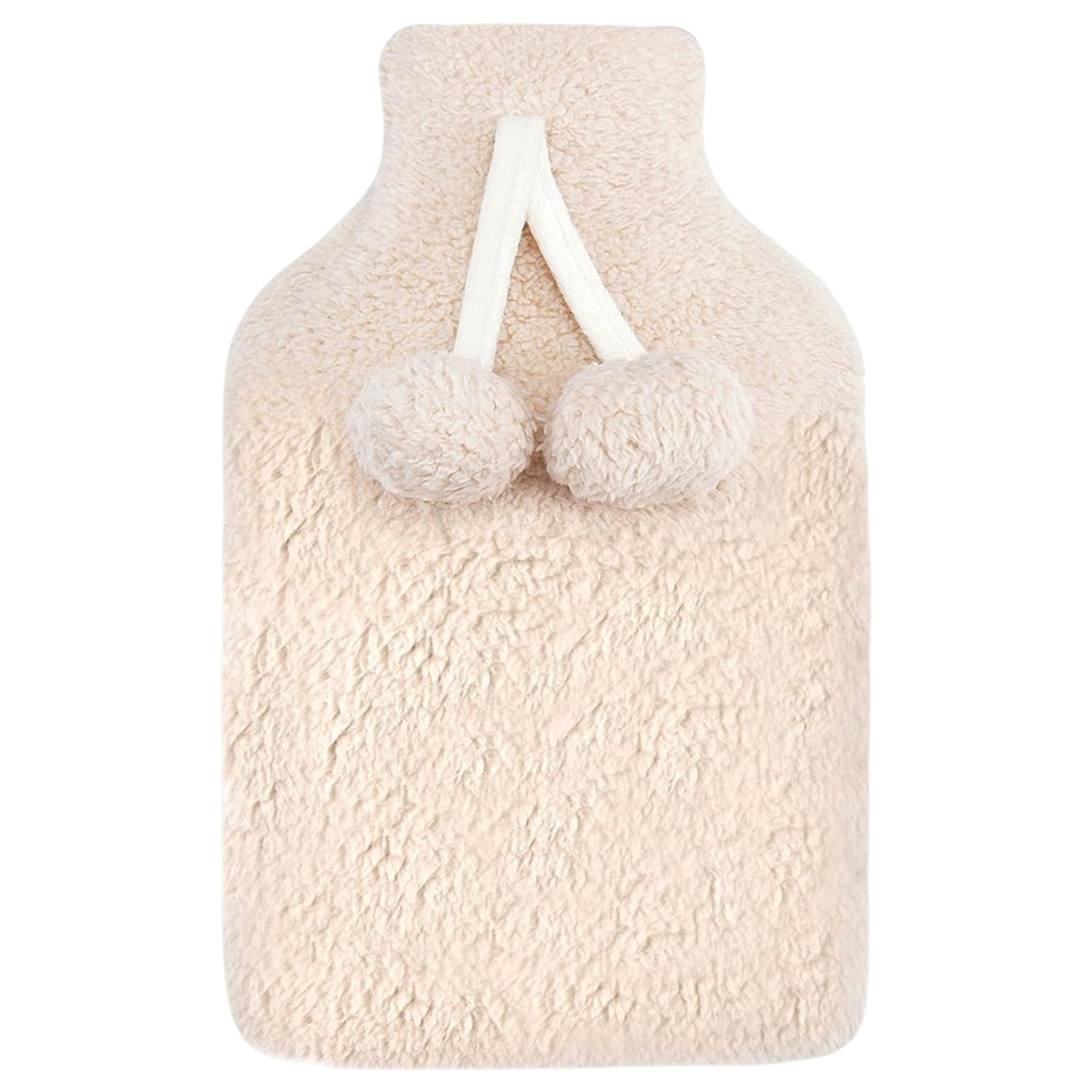 Elite Heat hot water bottle with removable plush cover, perfect for winter in natural